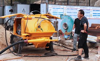 煤矿远程湿式喷浆机-井下支护更快更安全[益达娱乐]